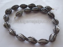 Diamond Studded Silver Twisted Ball